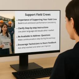 Support and monitor field crews